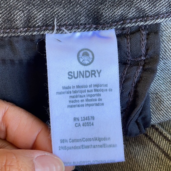 Sundry for Anthropologie Gray Cheetah Stripe Jeans - Picture 8 of 10